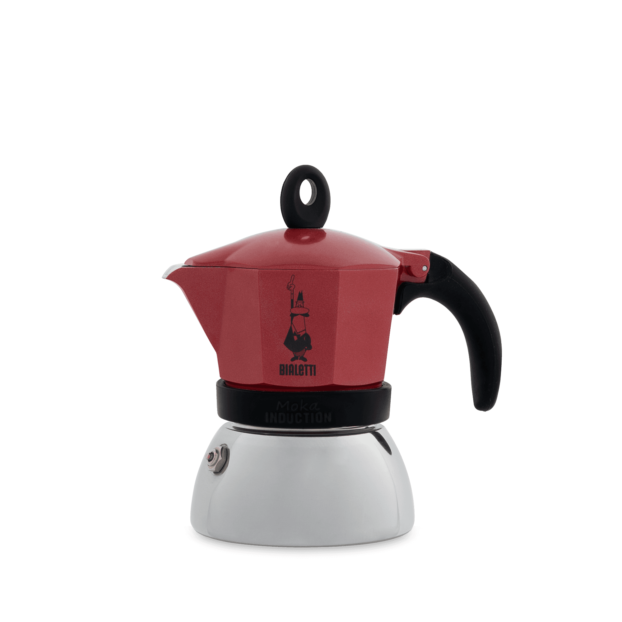 Bialetti Moka Induction coffee maker, red - 6 cup 